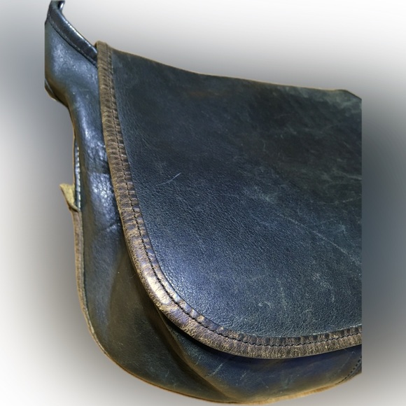 COACH Vintage LEATHERWARE SHOULDER Handbag NYC USA Brown 2 Tone Brown Distressed - Picture 11 of 16